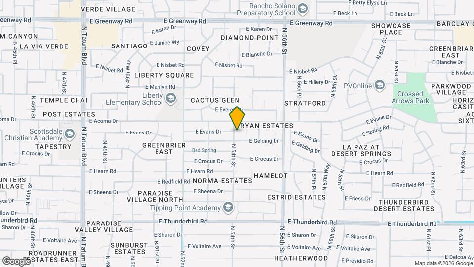 14459 N 54th St Map and Location Details