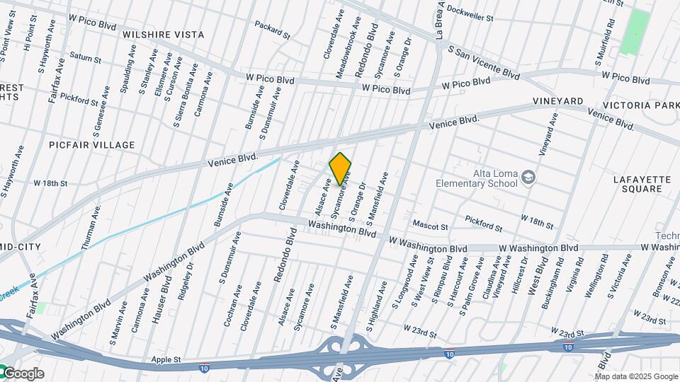 1819 S Sycamore Ave Map and Location Details