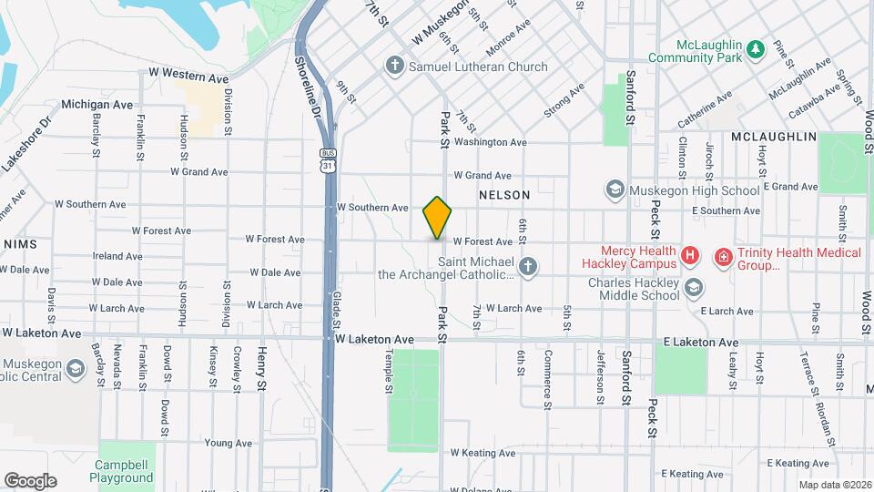 1625 Park St, Unit 2 Mapa y Detalles de la Ubicación