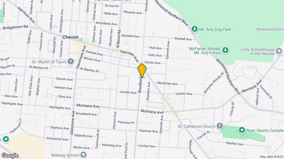 3498 Boudinot Ave Map and Location Details