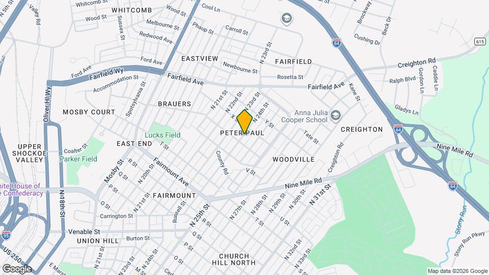 1705 N 24th St Map and Location Details