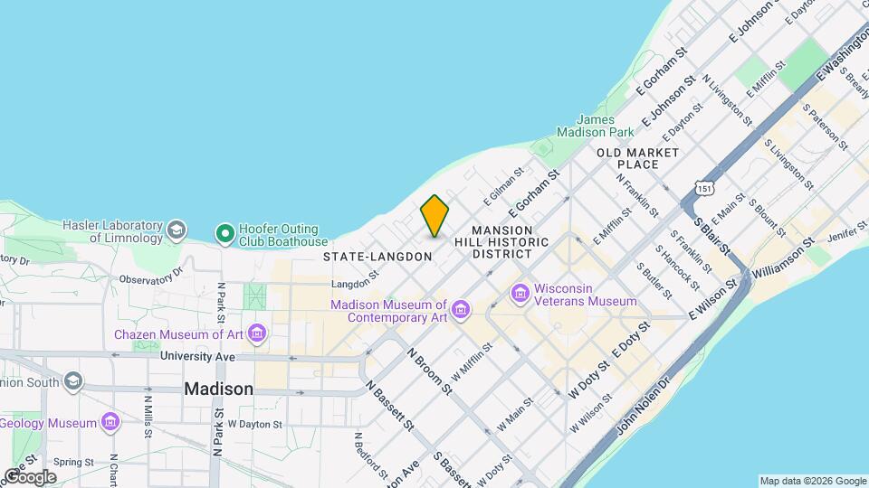 110 W Gilman St Map and Location Details