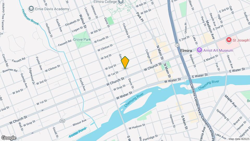 401 W 1st St Map and Location Details