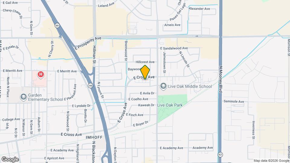 1577 E Cross Ave Map and Location Details