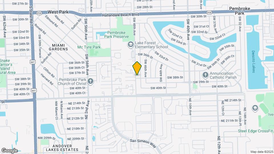 4711 SW 38th St Map and Location Details