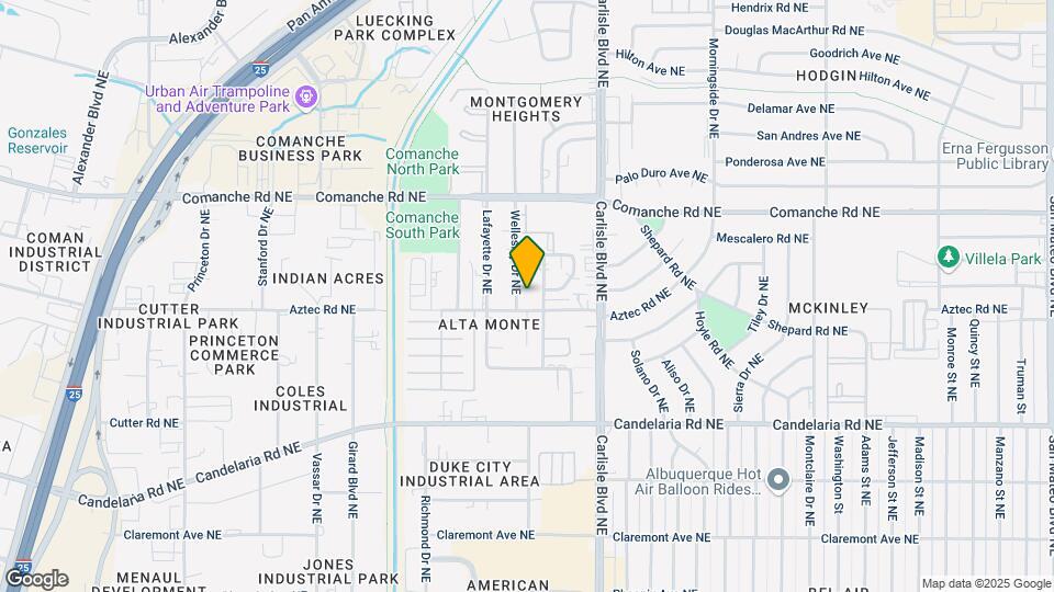 3408 Wellesley Dr NE Map and Location Details