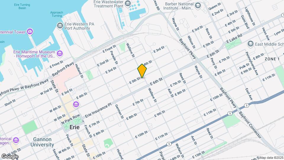451 E 5th St Map and Location Details