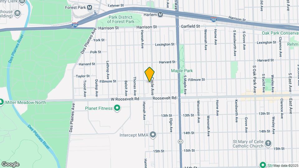 1107 Circle Ave Map and Location Details