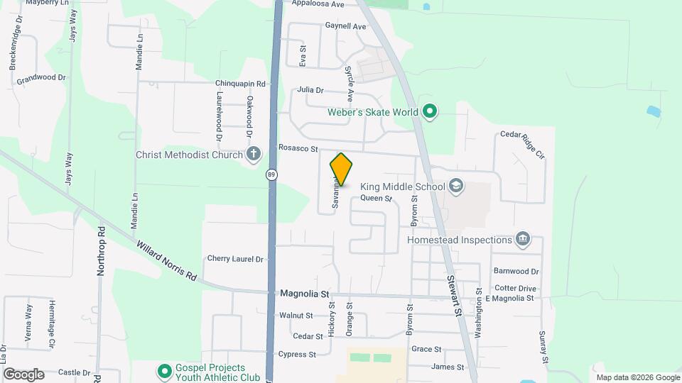 5940 Savannah Dr Map and Location Details