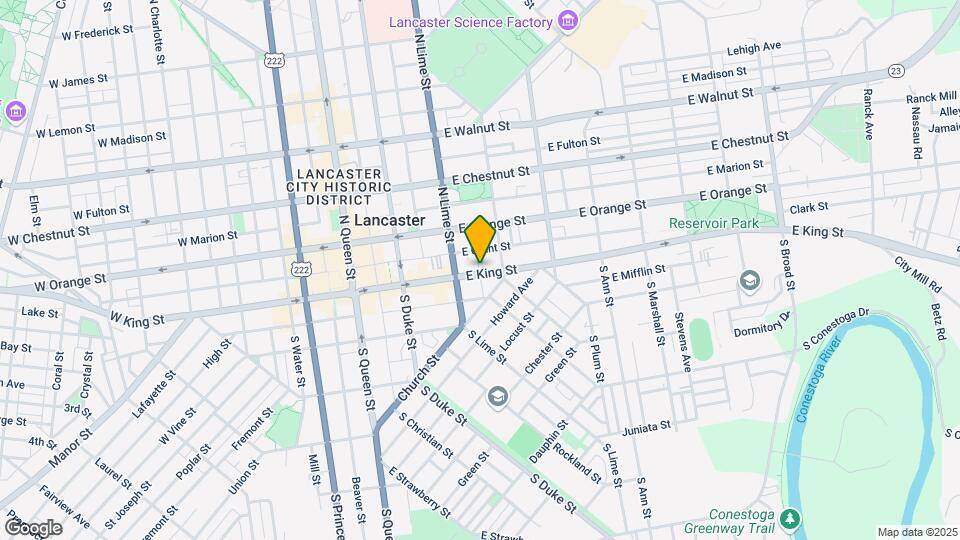229 - 231 E King St Mapa y Detalles de la Ubicación