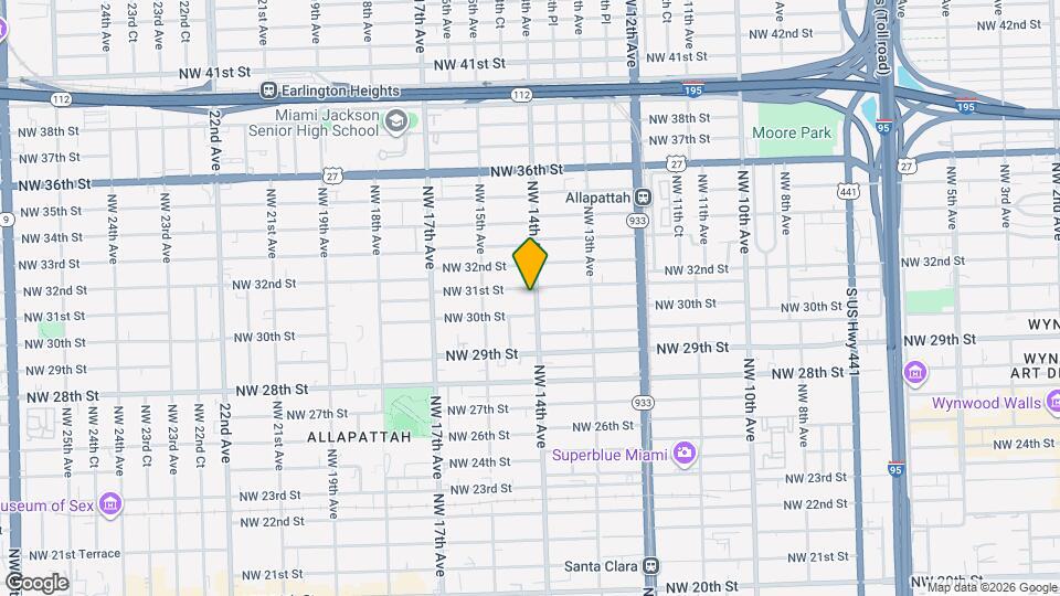 3034 NW 14th Ave Map and Location Details