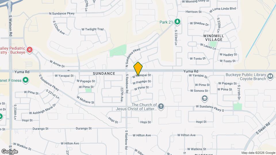 22621 W Yavapai St Map and Location Details