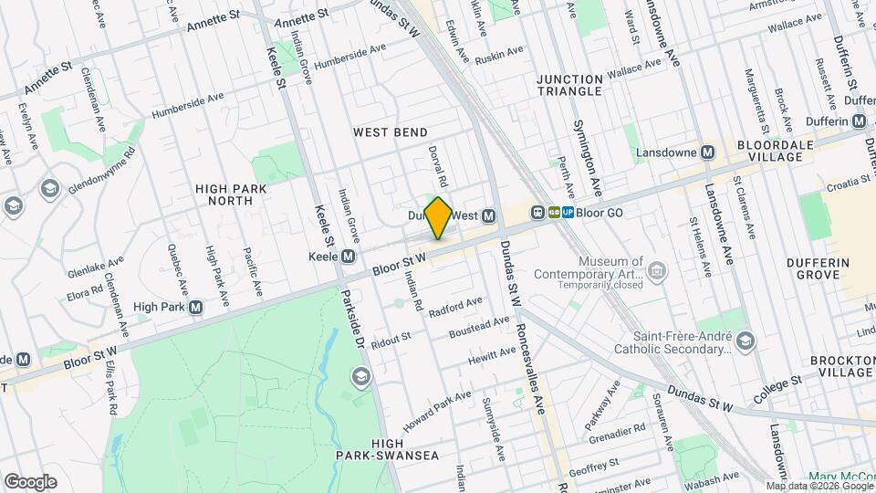 1616 Bloor St W Map and Location Details