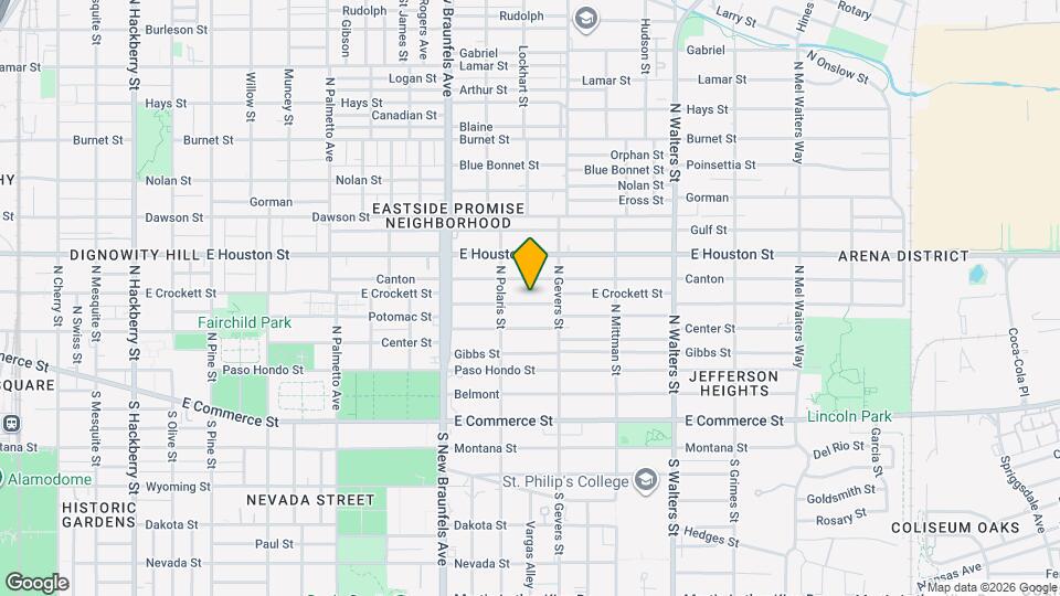 1727 E Crockett St Map and Location Details
