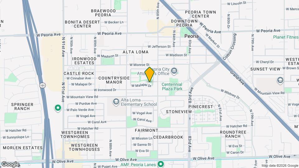 8552 W Malapai Dr Map and Location Details
