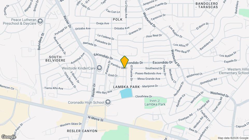 6816 Alto Rey Ave Map and Location Details