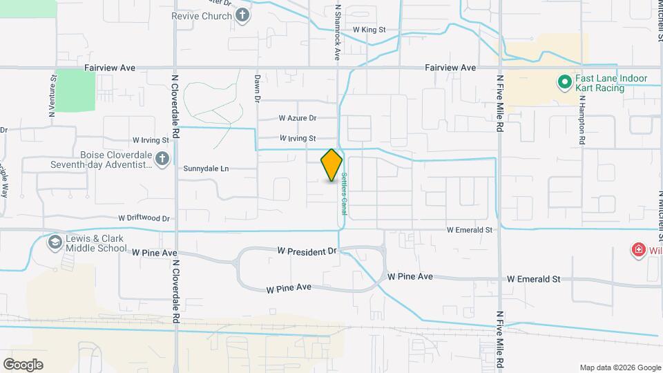 1001 N Shamrock St Map and Location Details