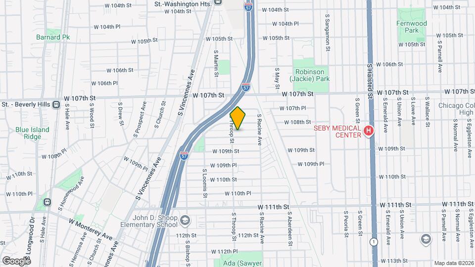 1248 W 108th Pl Mapa y Detalles de la Ubicación