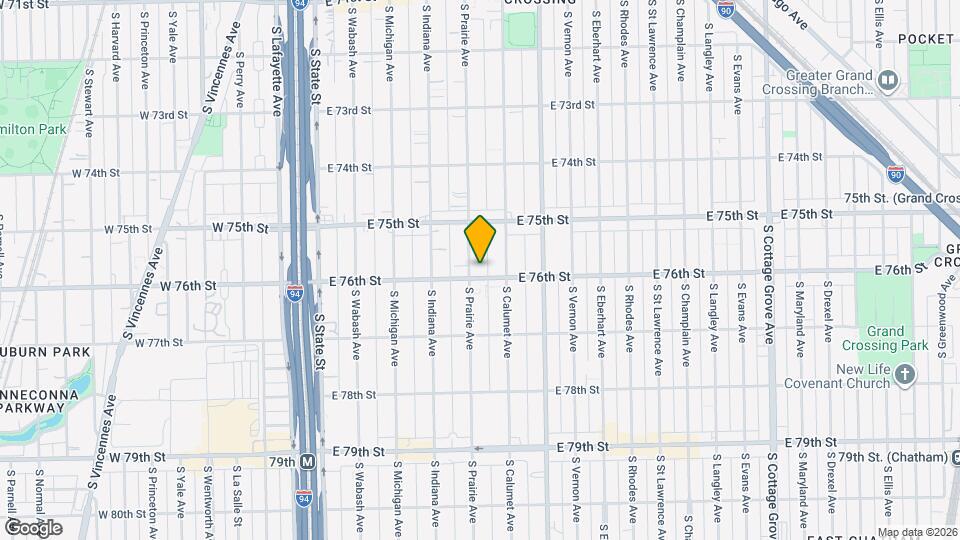 7555 S Prairie Ave Mapa y Detalles de la Ubicación