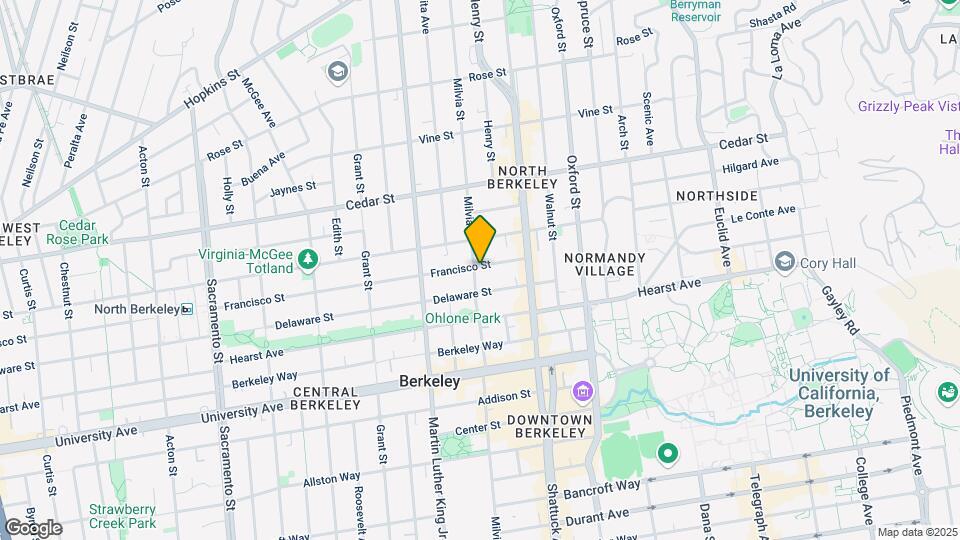 1729 Milvia St Map and Location Details