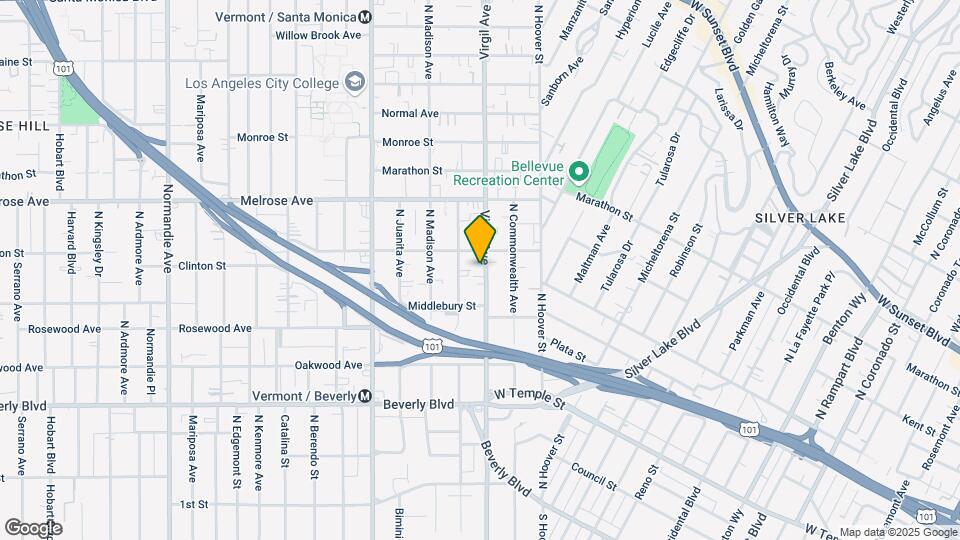 543 N Virgil Ave Map and Location Details
