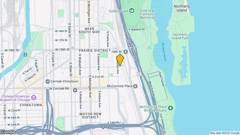 2001 S Calumet Ave Mapa y Detalles de la Ubicación