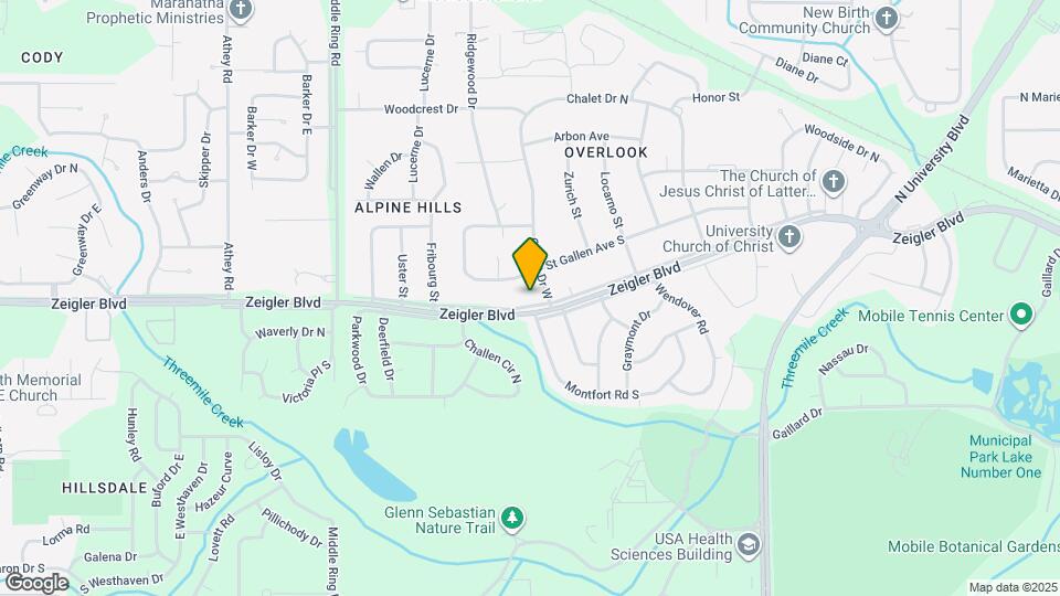 6104 Zeigler Blvd Map and Location Details