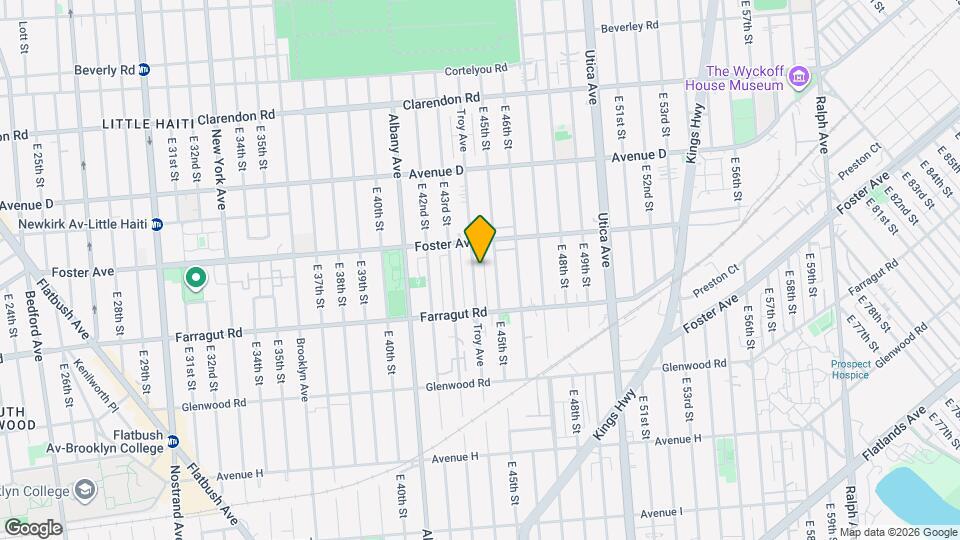 1393 Troy Ave, Unit pacious 2 Bedroom • Top Floor • Quiet Block Map and Location Details