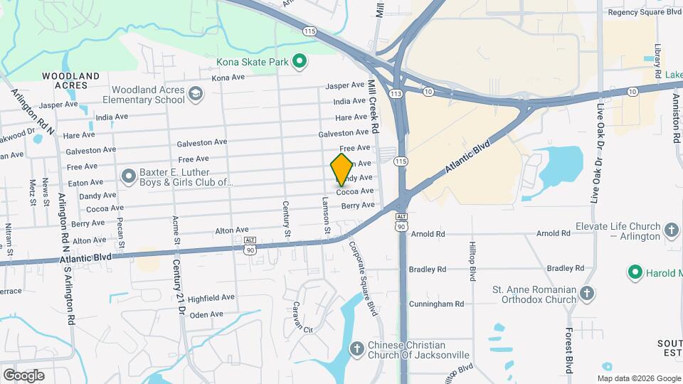 8940 Cocoa Ave Map and Location Details