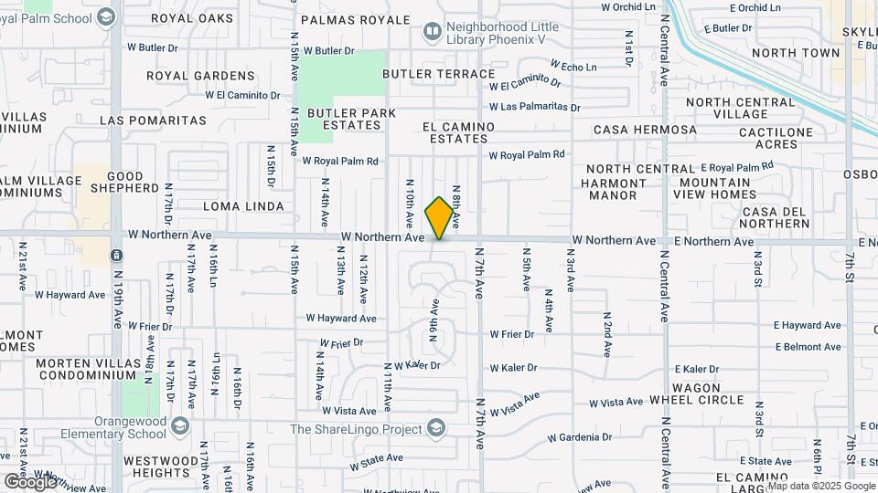 811 W Northern Ave Map and Location Details