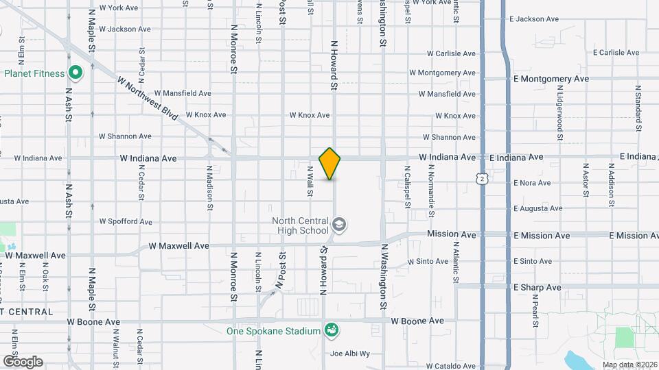 1725 N Howard St Map and Location Details
