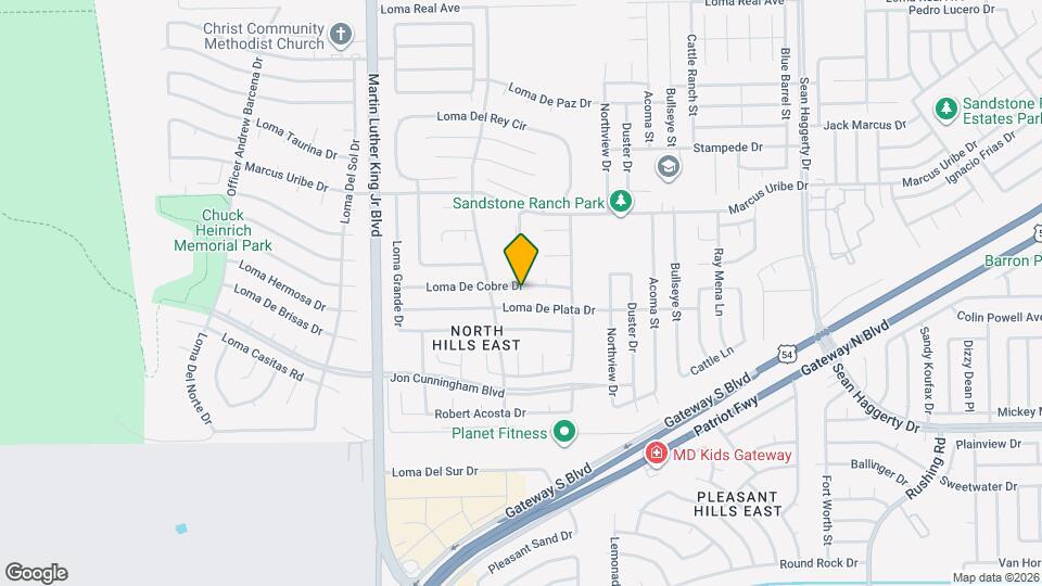 4724 Loma de Cobre Dr Map and Location Details