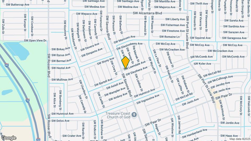 1292 SW Lawndale Ave Map and Location Details