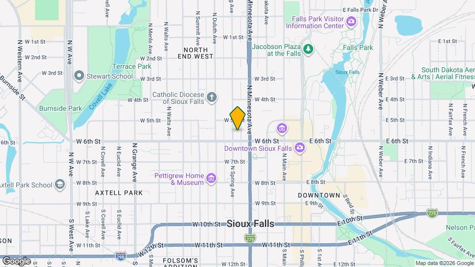 414 N Spring Ave Map and Location Details