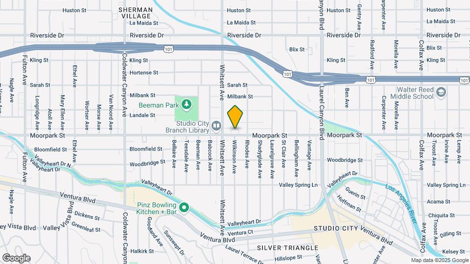 12433 Moorpark St Mapa y Detalles de la Ubicación