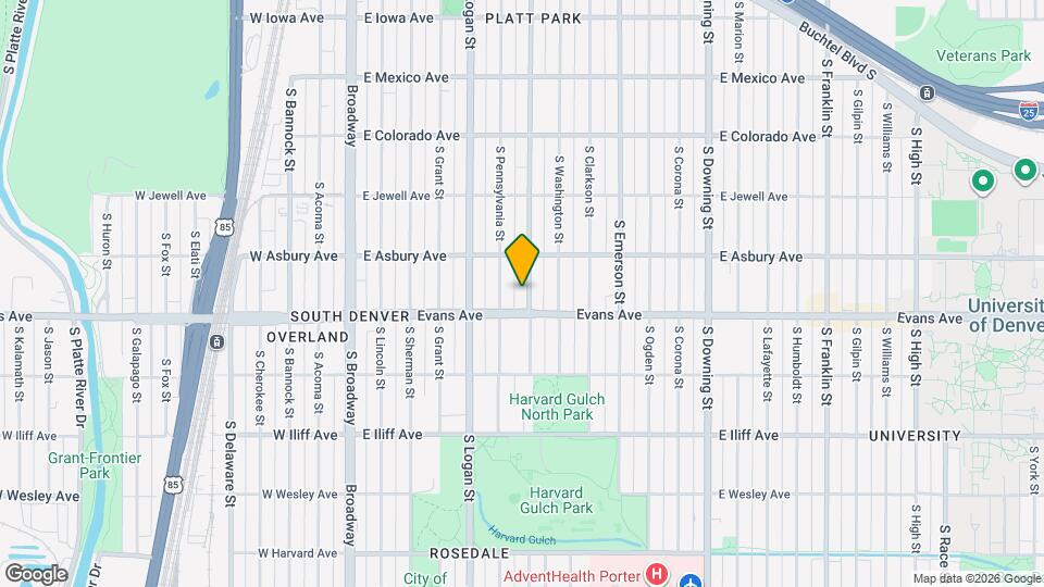 2063 S Pearl St Map and Location Details