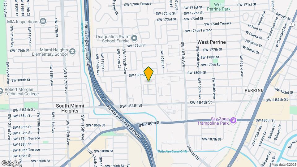 10937 SW 181st Terrace Map and Location Details