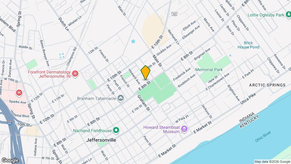 1115 E 8th St Map and Location Details