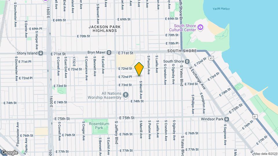 7232 S Merrill Ave Map and Location Details