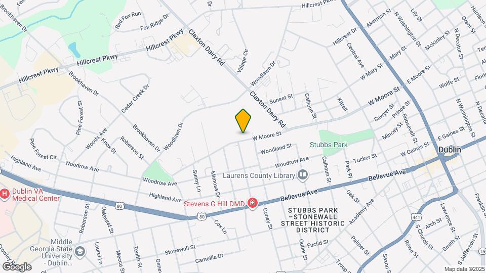 1007 W Moore St Map and Location Details