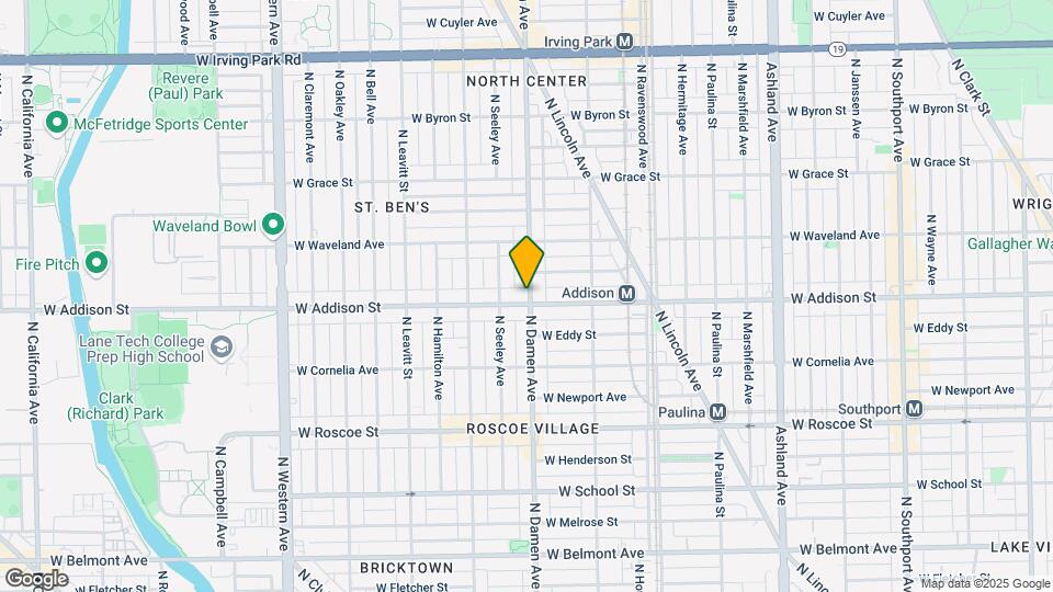 3604 N Damen Ave, Unit #1 Map and Location Details