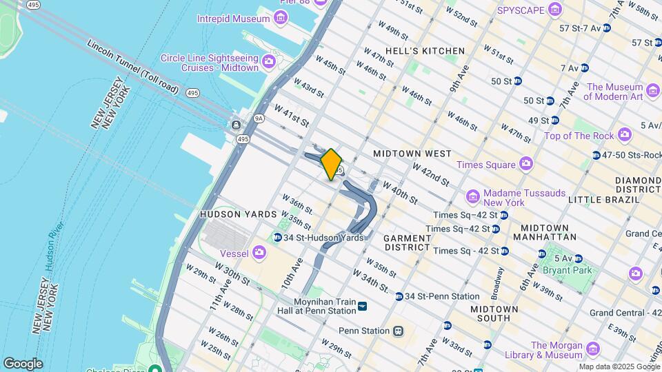 515 W 38th St Map and Location Details