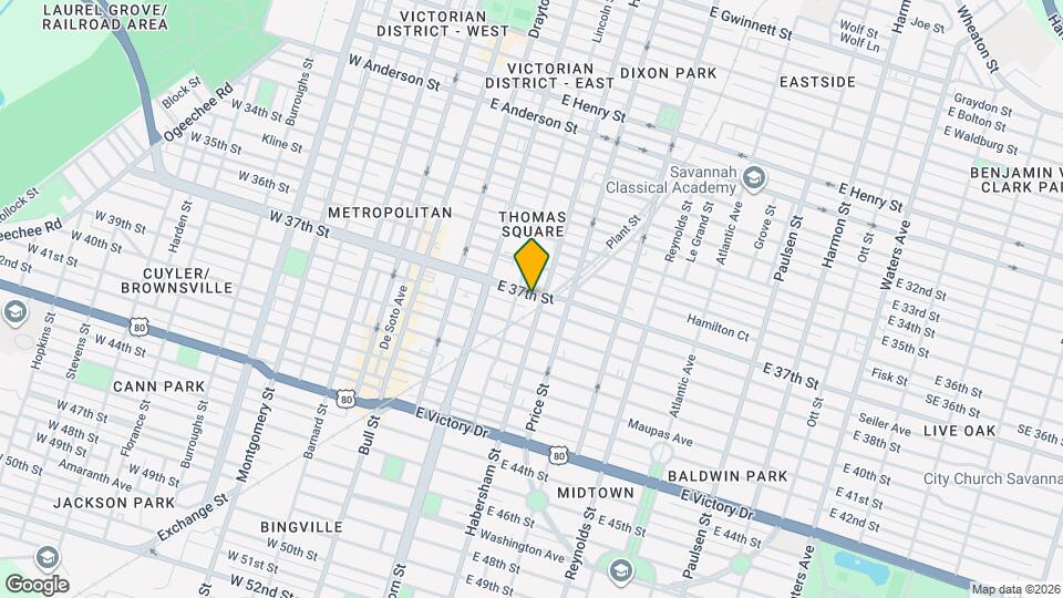309 E 37th St Map and Location Details