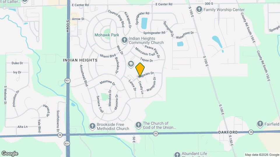 1105 Wigwam Dr Map and Location Details