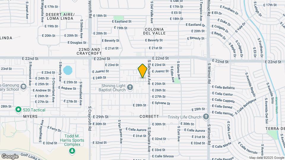 5837 E 24th St Map and Location Details