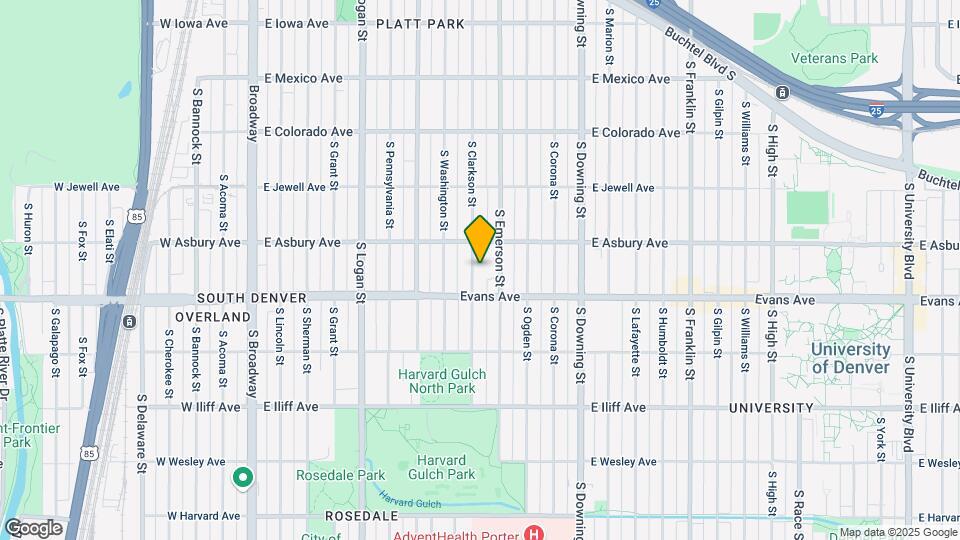 2054 S Clarkson St Map and Location Details