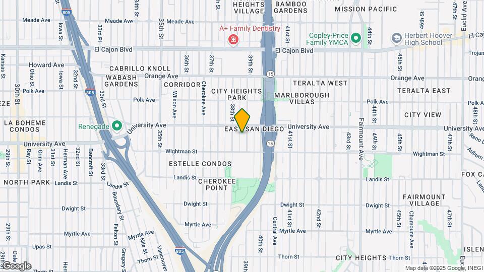 3862 39th St Map and Location Details