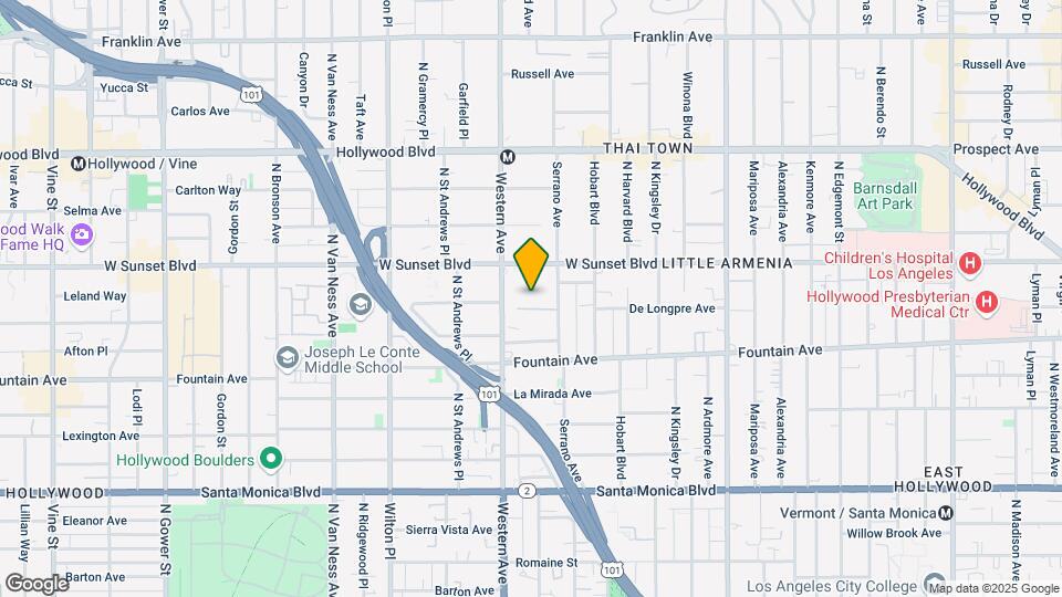 5420 W Sunset Blvd Map and Location Details
