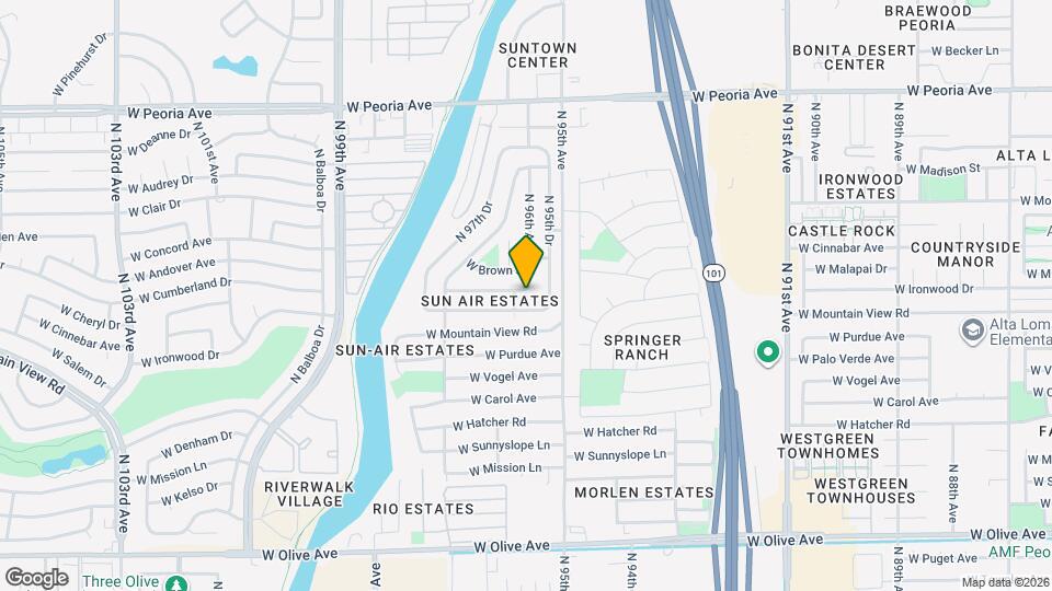 9609 W Cinnabar Ave Map and Location Details