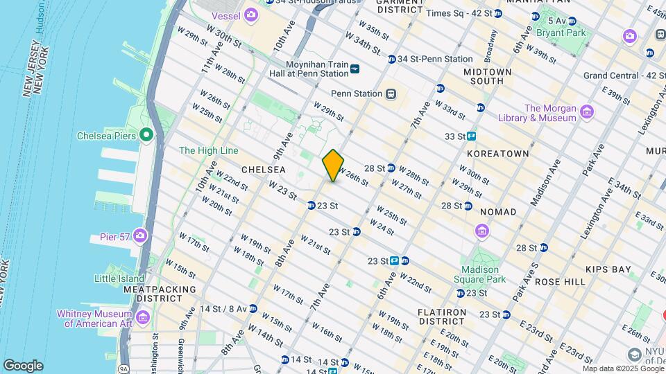 270 W 25th St Map and Location Details